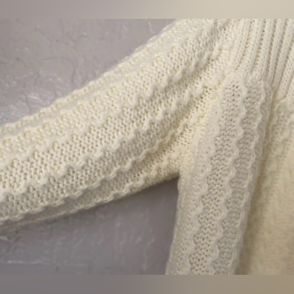 Vintage Country Craft Cardigan Sweater Women's Size Medium Beige 70’s 80’s GUC - Picture 5 of 15